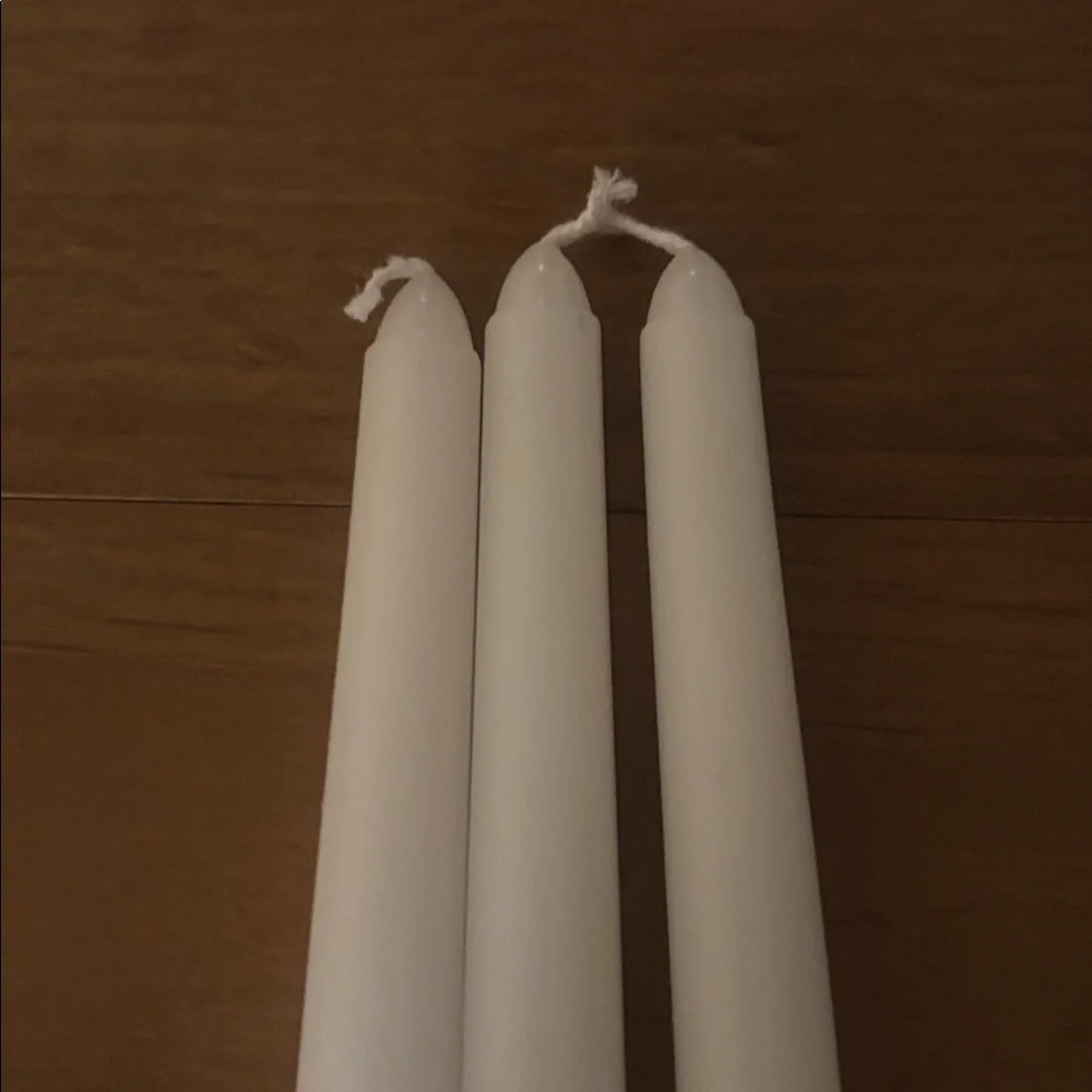 White Taper Dinner Candles - Classic Home Party Supplies